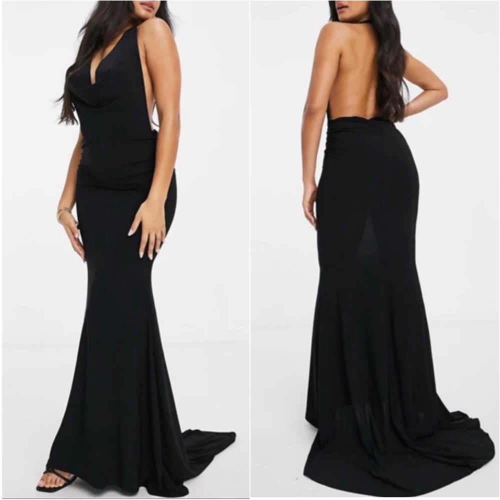 Club L London Cowl Neck Maxi Dress
